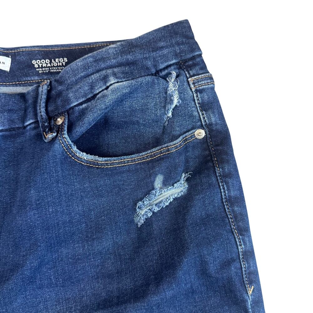 Good American Always Fits Good Legs Straight Ripped Jeans Indigo691 - 14-18 - Picture 3 of 9